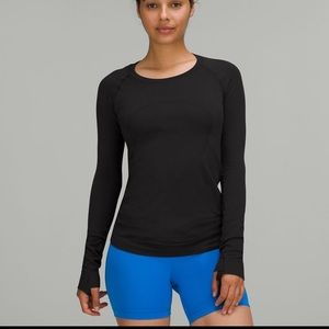 black lululemon long sleeve swiftly tech